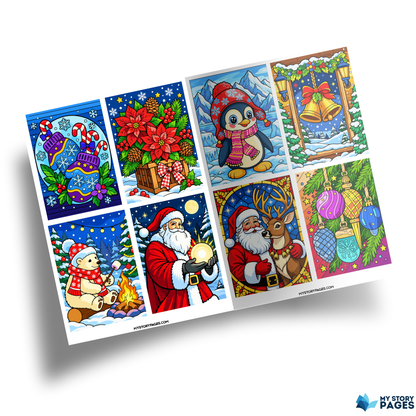 Coloriage Mystère Noël PDF – Color by Number Père Noël | Coloriage de Noël à Imprimer | Téléchargement Numérique