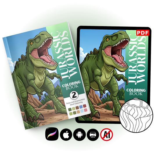Jurassic World Dinosaur Coloring Book – Adult Coloring Pages PDF