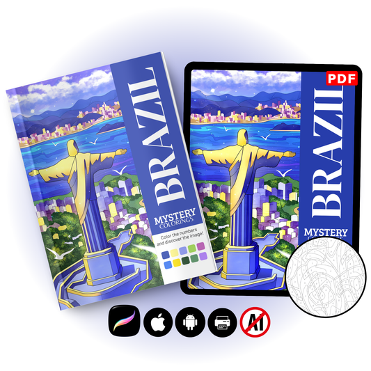 Coloriage Mystère Brésil – Livre Adulte à Imprimer
