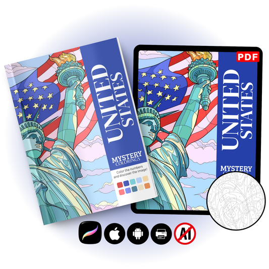 Coloriage Mystère Adulte États-Unis – PDF à Imprimer
