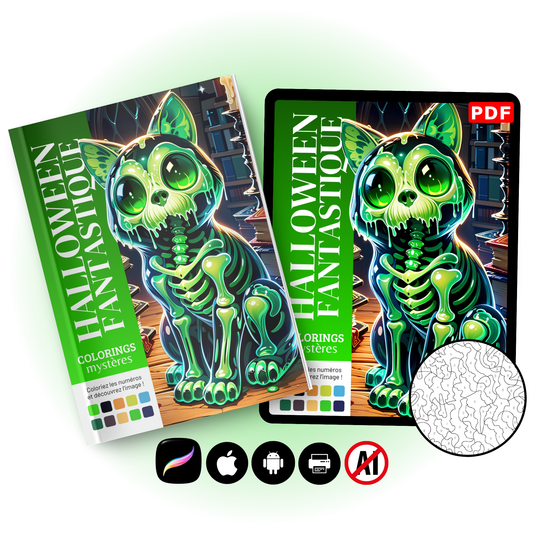 Helloween Faneastioue Coloriage Mystère Adulte