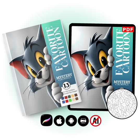 Favorite Anime Mystery Coloring Book PDF – Color by Number | Manga Girl Digital Coloring Pages | Printable Download