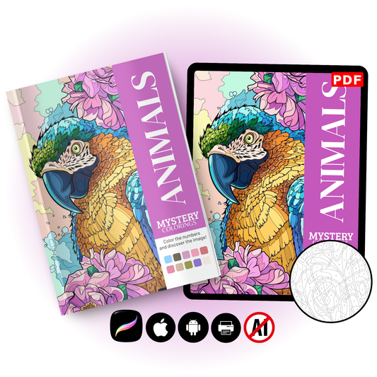 Coloriage Mystère Animaux Adulte – Livre PDF à Imprimer