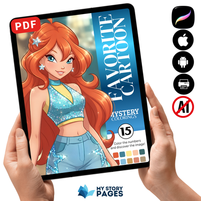 Coloriage Mystère Fille Fantastique Vol. 15 PDF | Coloriage par Numéro | Téléchargement Numérique