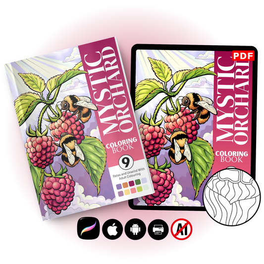 Mythical Orchard Coloring Book – Relaxing Adult Coloring Pages | Printable PDF