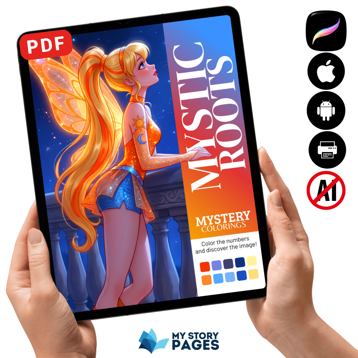 Coloriage Mystère Fée Magique PDF | Coloriage par Numéros Fantasy | Livre de Coloriage Numérique à Imprimer