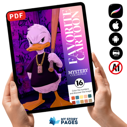 Coloriage Mystère Canard Rebelle Vol. 16 PDF | Coloriage par Numéros | Livre de Coloriage Numérique