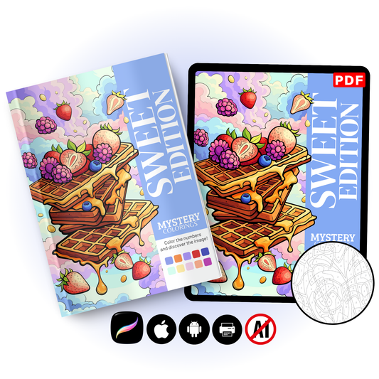 Coloriage Mystère Adulte – Sweet Edition | Livre de Coloriage Gourmandises en PDF