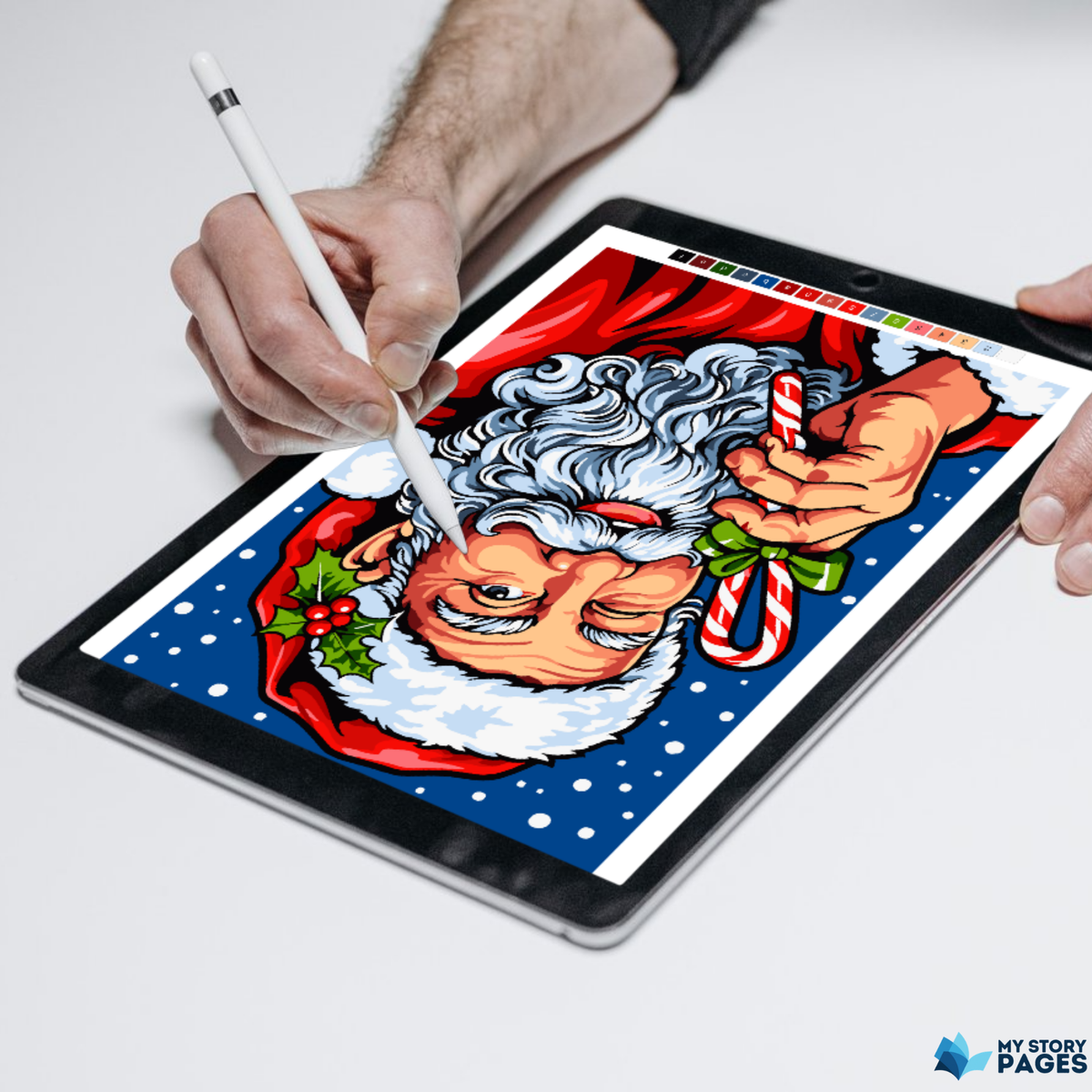 Christmas Mystery Coloring Book PDF | Santa Claus and Reindeer Color by Number | Printable Xmas Coloring Pages | Digital Download