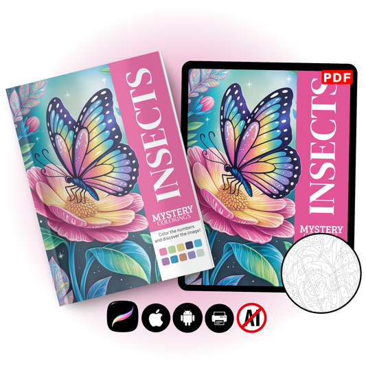 Coloriage Mystère Adulte – Insects | Papillons & Insectes en PDF