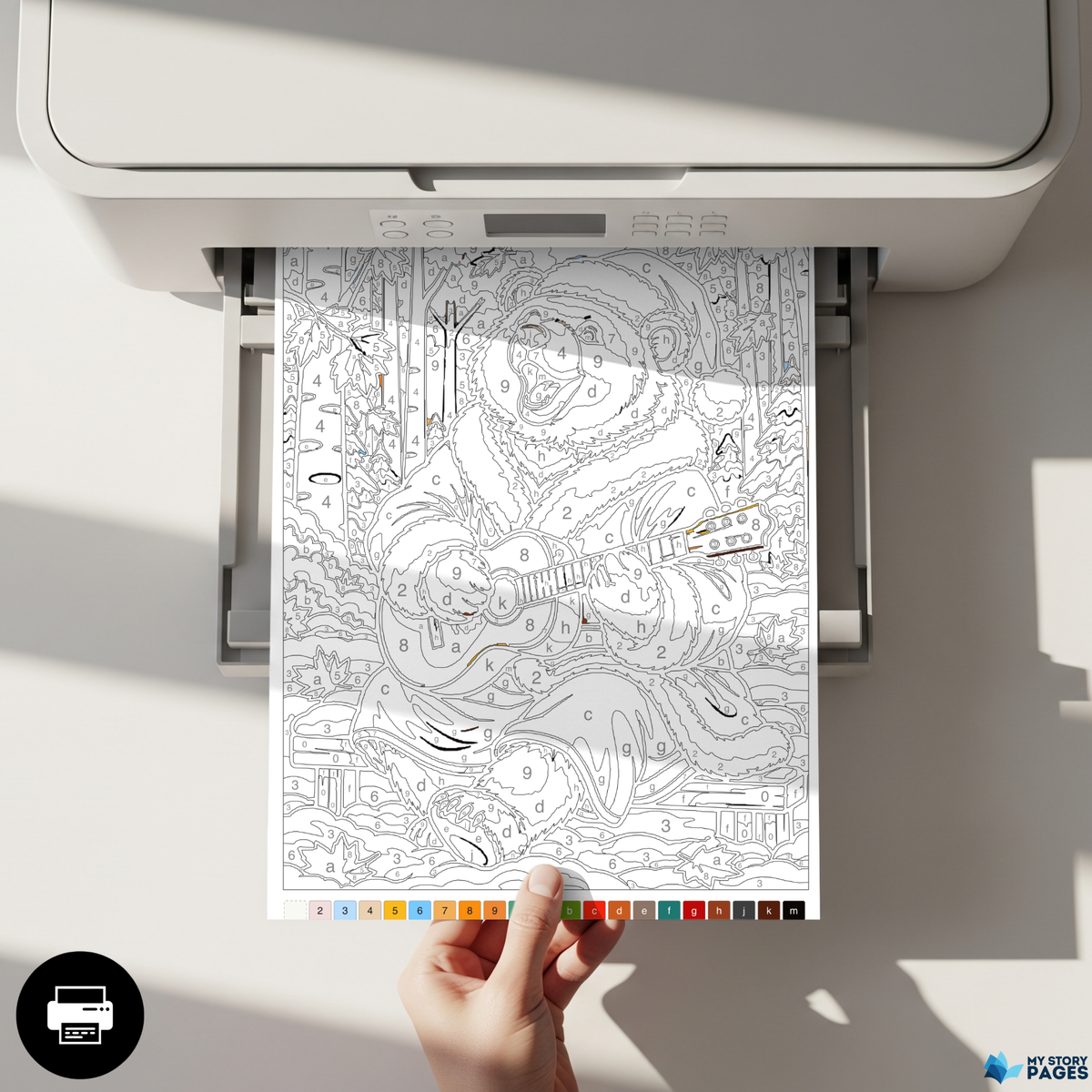 Coloriage Mystère Noël PDF – Color by Number Père Noël | Coloriage de Noël à Imprimer | Téléchargement Numérique