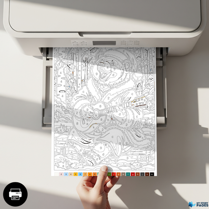 Coloriage Mystère Noël PDF – Color by Number Père Noël | Coloriage de Noël à Imprimer | Téléchargement Numérique