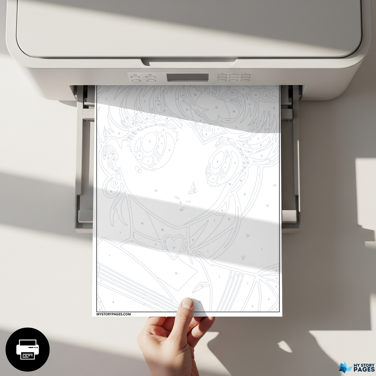 Favorite Anime Mystery Coloring Book PDF – Color by Number | Manga Girl Digital Coloring Pages | Printable Download