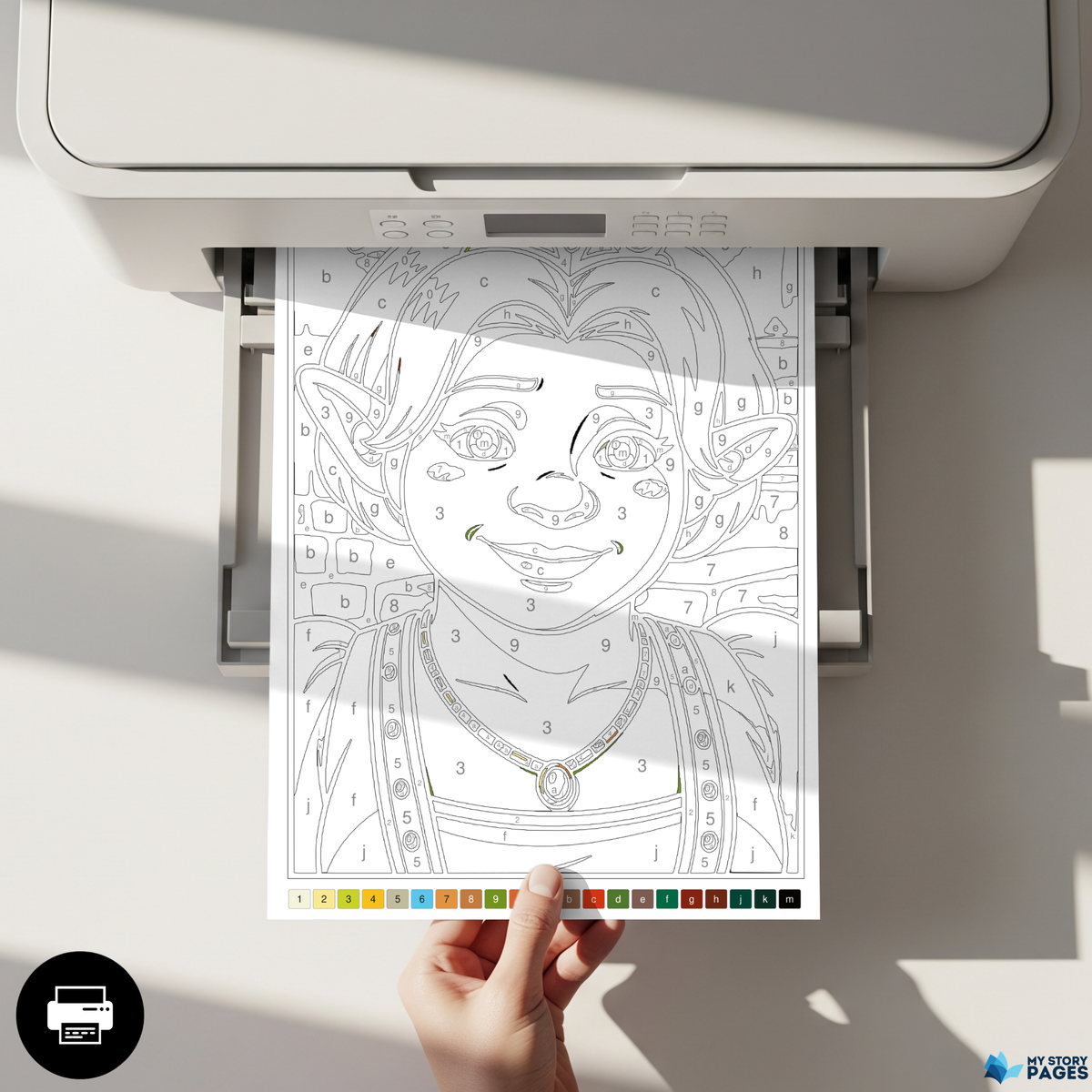 Coloriage Mystère Ogre PDF | Coloriage par Numéros | Livre de Coloriage Fantastique | Téléchargement Numérique