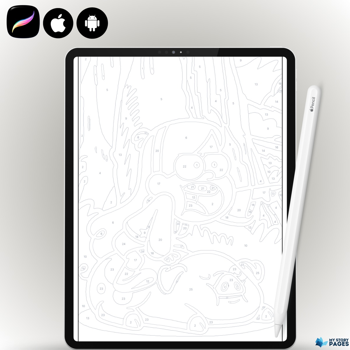 Favorite Cartoon Mystery Coloring Book Vol. 14 PDF | Color by Number | Cartoon Mystery Coloring Pages | Digital Download