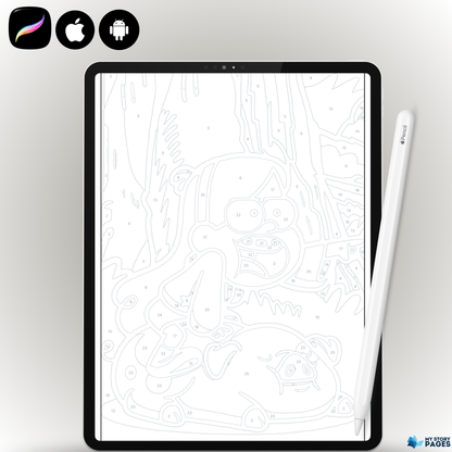 Favorite Cartoon Mystery Coloring Book Vol. 14 PDF | Color by Number | Cartoon Mystery Coloring Pages | Digital Download