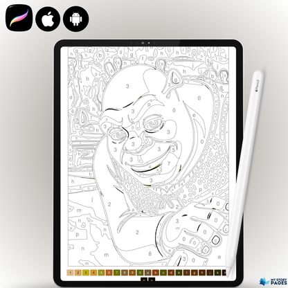Coloriage Mystère Ogre PDF | Coloriage par Numéros | Livre de Coloriage Fantastique | Téléchargement Numérique
