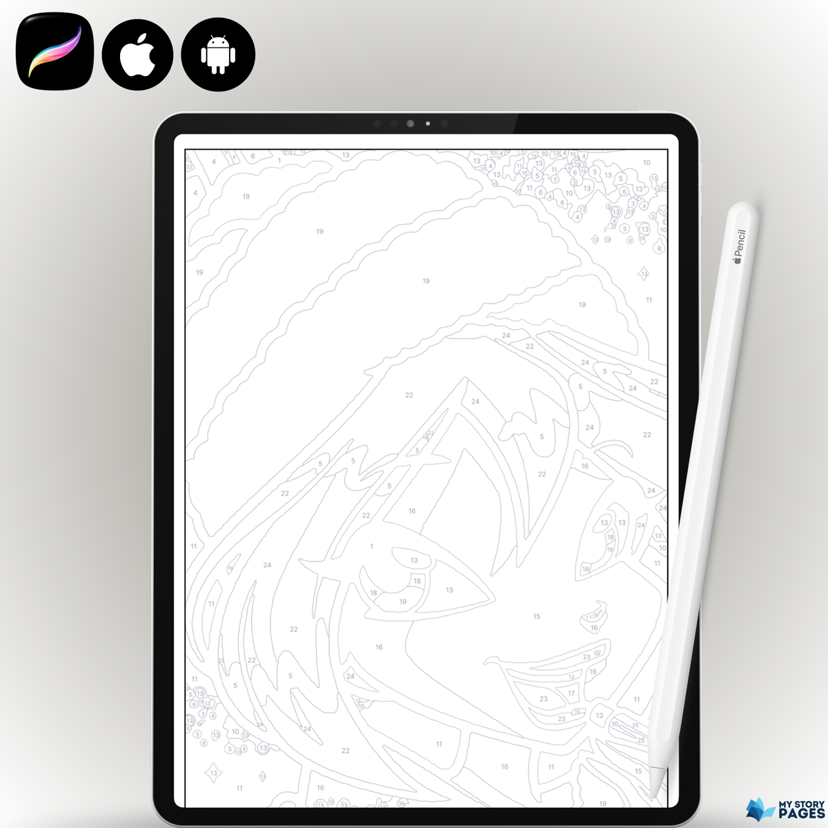 Coloriage Mystère Fille Fantastique Vol. 15 PDF | Coloriage par Numéro | Téléchargement Numérique
