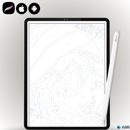 Coloriage Mystère Fille Fantastique Vol. 15 PDF | Coloriage par Numéro | Téléchargement Numérique