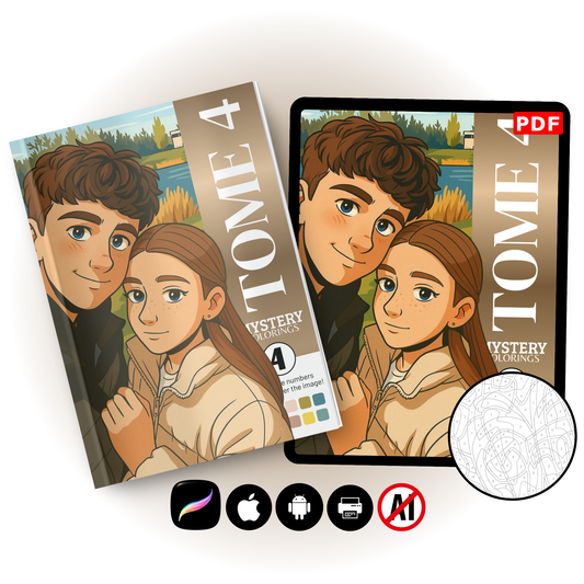 Livre de Coloriage Mystère Tome 4 – Adulte & Feutre