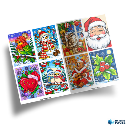 Coloriage Mystère Noël PDF – Color by Number Père Noël | Coloriage de Noël à Imprimer | Téléchargement Numérique