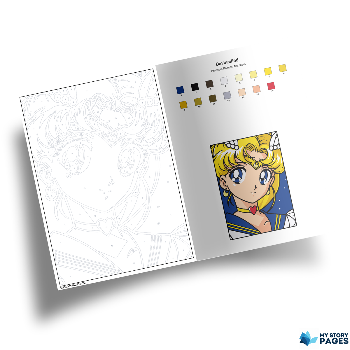 Favorite Anime Mystery Coloring Book PDF – Color by Number | Manga Girl Digital Coloring Pages | Printable Download