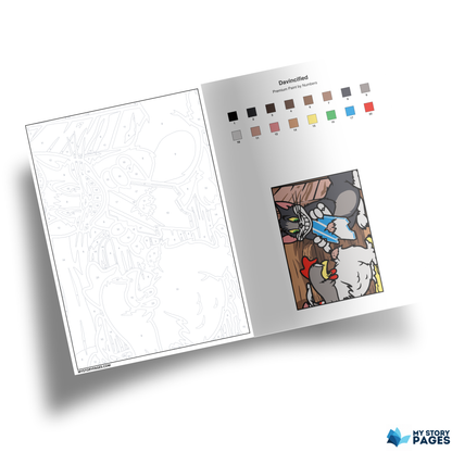 Favorite Anime Mystery Coloring Book PDF – Color by Number | Manga Girl Digital Coloring Pages | Printable Download