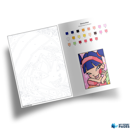 Coloriage Mystère Fille Fantastique Vol. 15 PDF | Coloriage par Numéro | Téléchargement Numérique