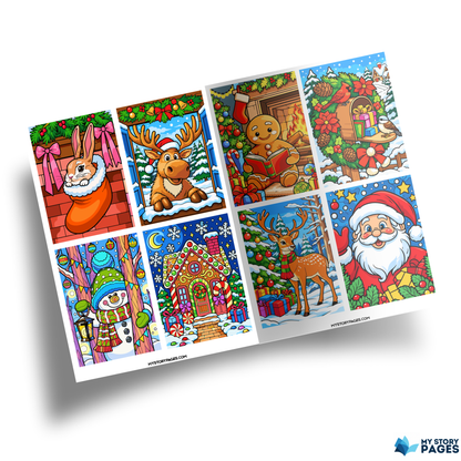 Coloriage Mystère Noël PDF – Color by Number Père Noël | Coloriage de Noël à Imprimer | Téléchargement Numérique