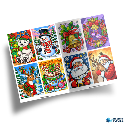 Coloriage Mystère Noël PDF – Color by Number Père Noël | Coloriage de Noël à Imprimer | Téléchargement Numérique